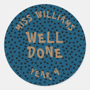 Bra Work Teacher Encouragement Star Sticker Runt Klistermärke