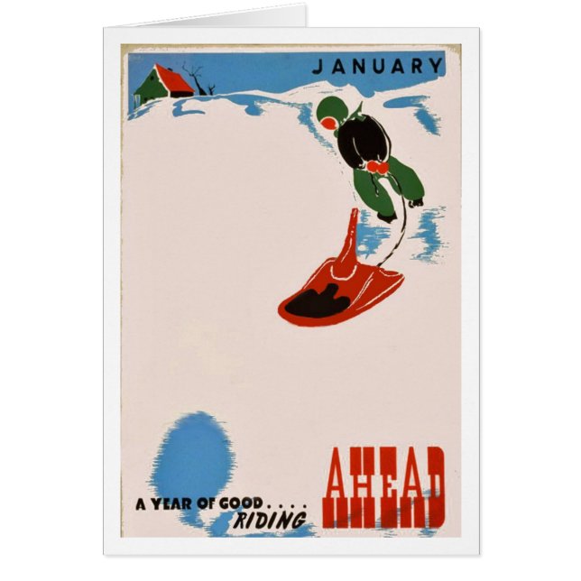 Bra Zipfl som framåt rider Hälsningskort (Framsidan)