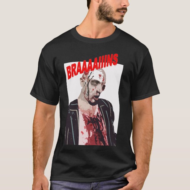 Braaaaiins Zombieskjorta T Shirt (Framsida)