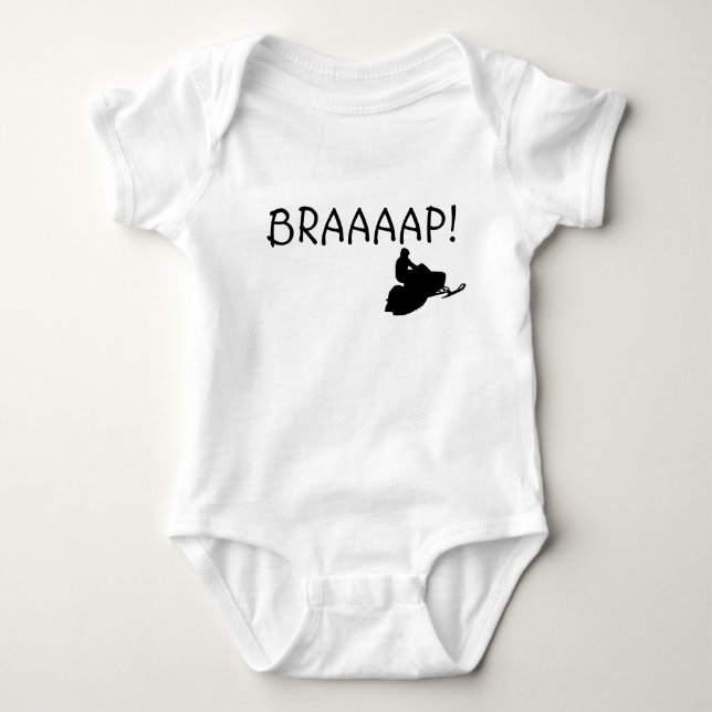 "BRAAAAP! "Begynna Snowmobile Tee Shirt (Framsida)