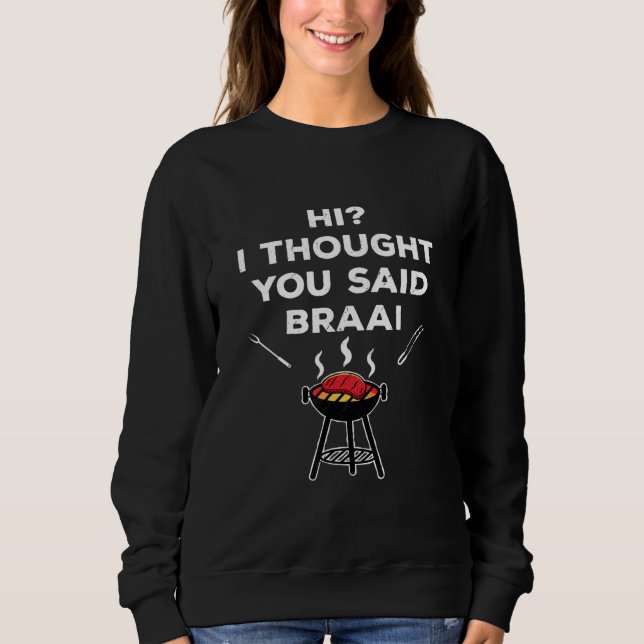 Braai på Brain Joke South Afrika T Shirt (Framsida)