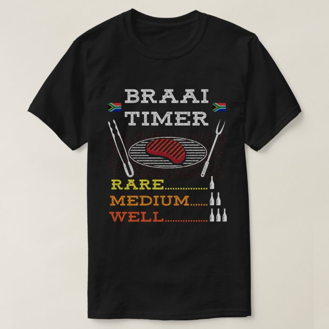 Braai Timer African BBQ T Shirt (Design framsida)