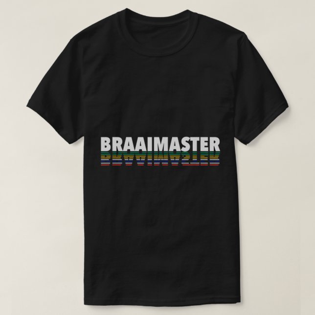 BRAAIMASTER South African braai shirt. Rugby fläkt T Shirt (Design framsida)