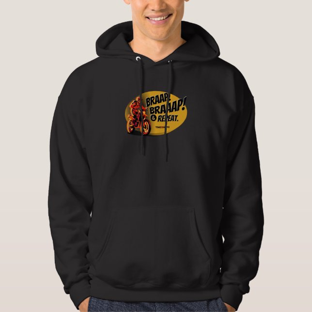 Braap Braaap And Repeat Dirt Bike Mens Hoodie (Framsida)