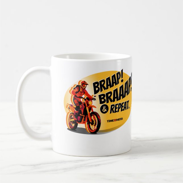 Braap Braaap Och Upprepa Smutsig Cykel Kaffemugge Kaffemugg (Vänster)