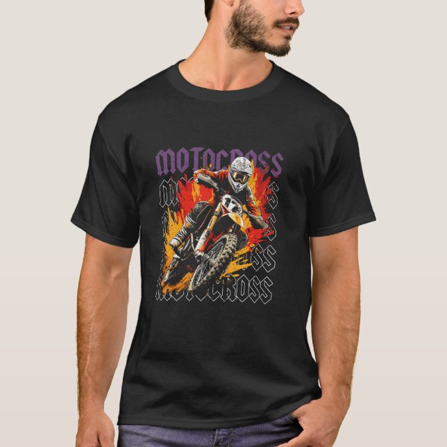 Braap Brap Motocross Vintage T Shirt (Framsida)