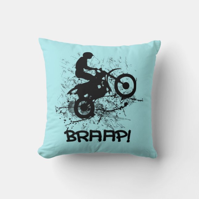 Braap Motocross Dirt Bikers Kudde (Framsida)