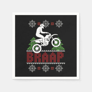Braap Ugly jul Motocross Motorcycle Julafton Gif Pappersservett