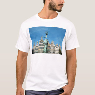 Brabo Fontän Grote Markt Antwerp Belgien Tee Shirt