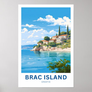 Brac Island Kroatien Travel Print Poster
