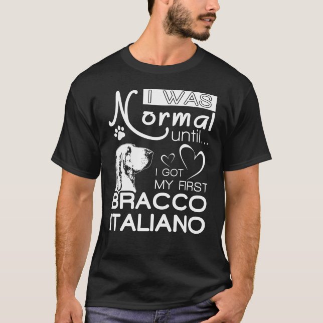 Bracco Italiano gåvat-skjorta för hund älskare T Shirt (Framsida)