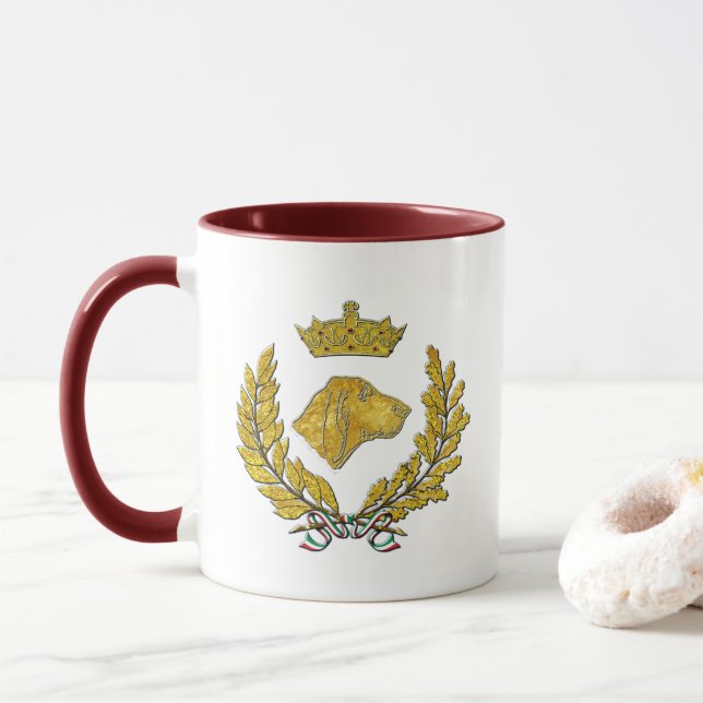 Bracco Italiano guld tonar Mugg (Med munk)