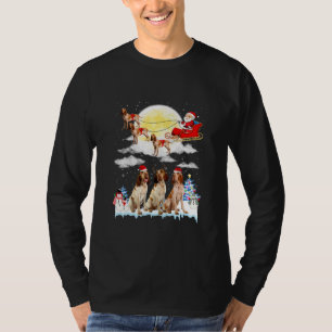 Bracco Italiano Hund Santa Sleigh jul Älskare T Shirt