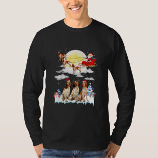Bracco Italiano Hund Santa Sleigh jul Älskare  T Shirt