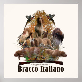 Bracco italiano tapestry faux kanvastryck acrylic poster