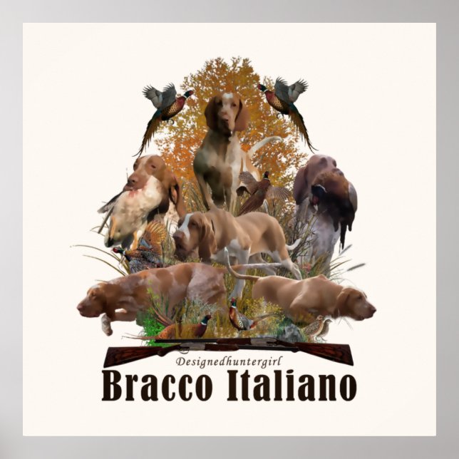 Bracco italiano tapestry faux kanvastryck acrylic poster (Framsidan)