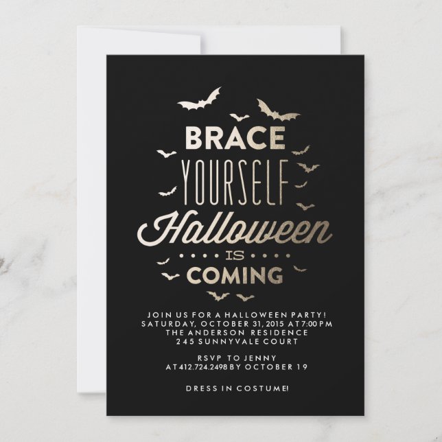 BRACE YOURSLF HALLOWEEN Halloween fest Inbjudan (Framsida)