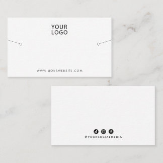 Bracelet Display White Your Logo Social Media Busi Visitkort