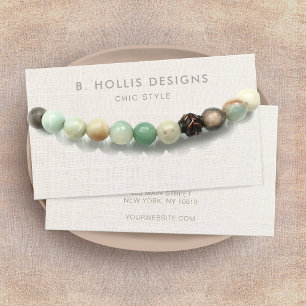 Bracelet eller Necklace Visning Holder, Linen (bil Visitkort
