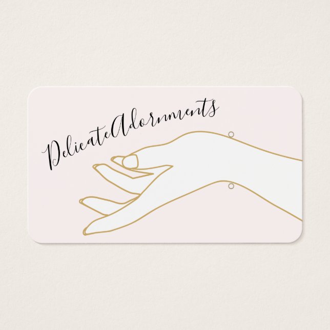 Bracelet på Wrist Visning Holder Visitkort (Framsidan)