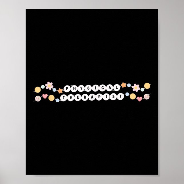 Bracelet Pt Pta Ther Vänskap vid fysioterapi Poster (Framsidan)