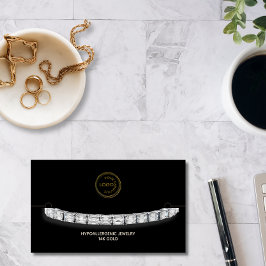 Bracelet Visning Black med logotyp Jewelry Visning Visitkort