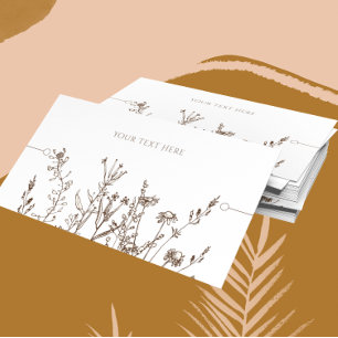 Bracelet Visning Card ・ Jordad Blommigt Visitkort