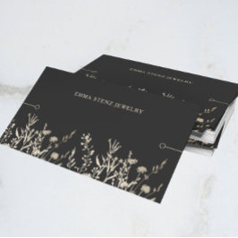 Bracelet Visning Card ・ Rustic Wildblomma Guld Visitkort