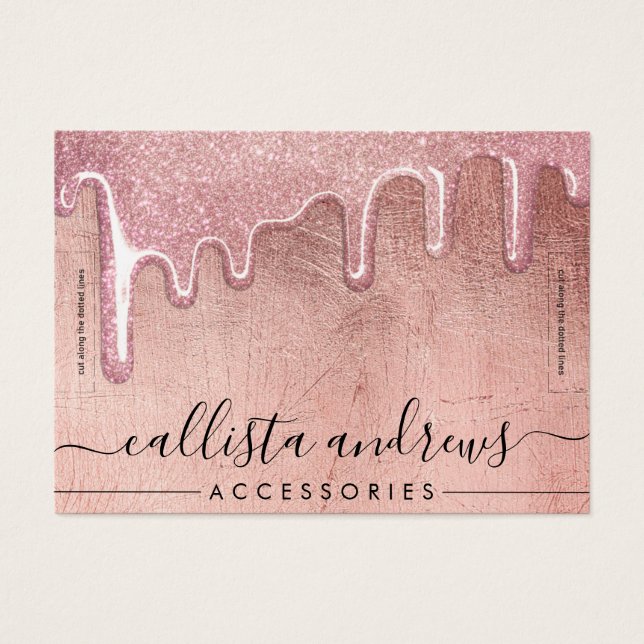 Bracelet Visning för tjocka Glitter-drivrutiner i  Visitkort (Framsidan)