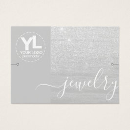 Bracelet Visning Glamor Silver Glitter Glam Visitkort