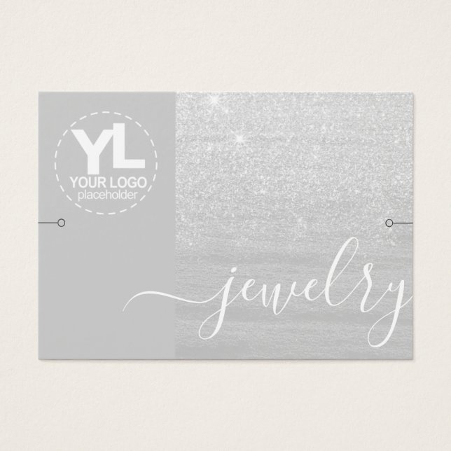 Bracelet Visning Glamor Silver Glitter Glam Visitkort (Framsidan)