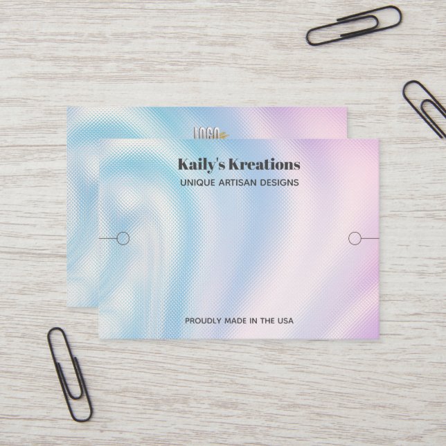 Bracelet Visning Holografisk Logotyp Visitkort (Fram/Back In Situ)