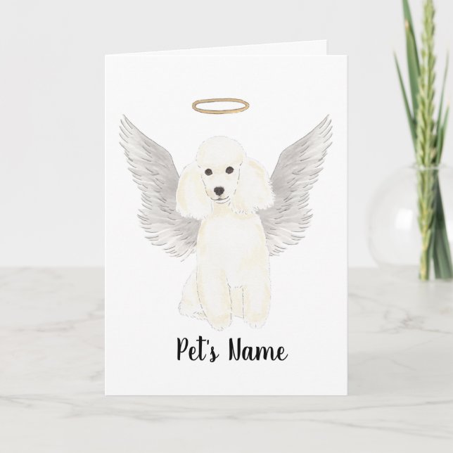 Bracelet White Pudel Sympathy Memorial Bracelet Kort (Framsida)