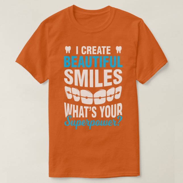 Braces Orthodontist Dentist T Shirt (Design framsida)