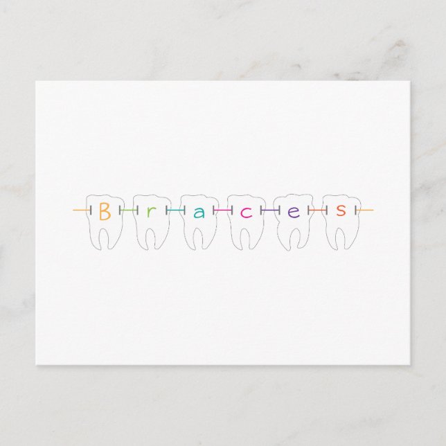 Braces Teeth Vykort (Framsida)