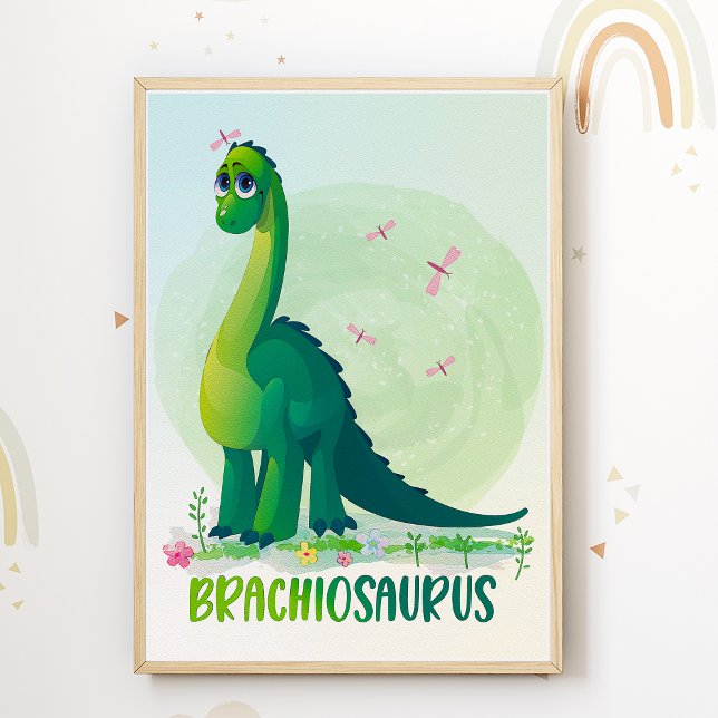 Brachiosaurus Barnrum Poster Dino Sängkammare Prin (Skapare uppladdad)