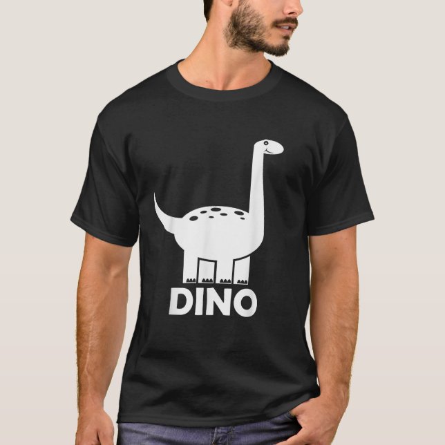 Brachiosaurus Brontosaurus Longnacken Dinosaur Din T Shirt (Framsida)