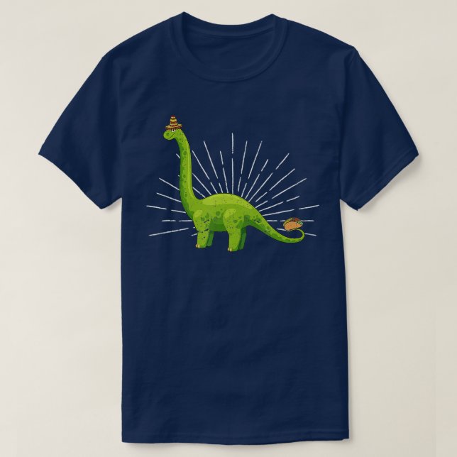 Brachiosaurus Brontosaurus Taco Cinco De Mayo Mexi T Shirt (Design framsida)
