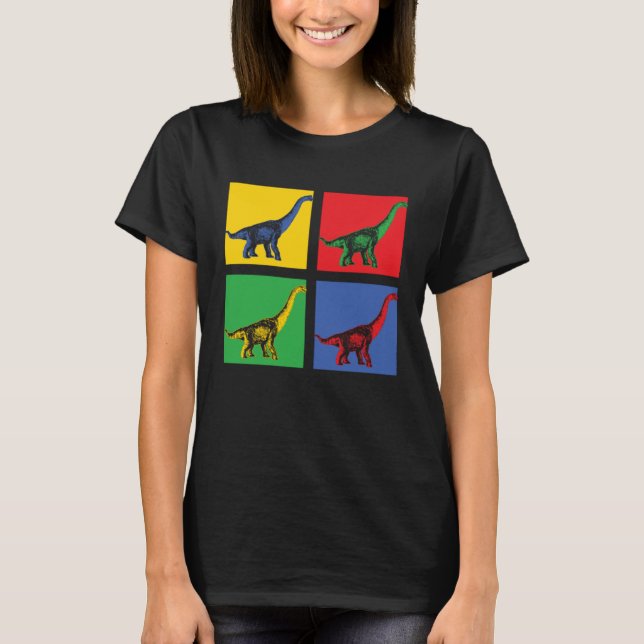 Brachiosaurus Dino Pop T Shirt (Framsida)