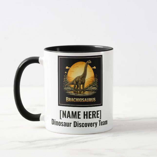 Brachiosaurus Dinosaur Förhistorisk Måne Mugg (Vänster)