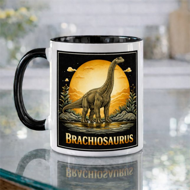 Brachiosaurus Dinosaur Förhistorisk Måne Mugg (Skapare uppladdad)