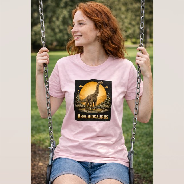 Brachiosaurus Dinosaur Förhistorisk Måne T Shirt (Skapare uppladdad)