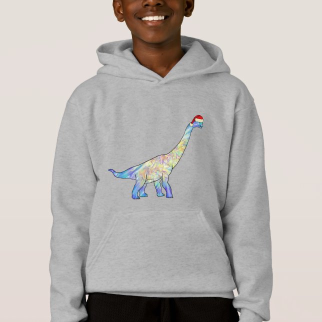 Brachiosaurus Dinosaur jul Elf T Shirt (Framsida)