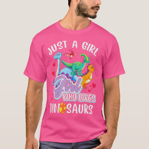 Brachiosaurus Dinosaur Just Girl som Kärlek Dinosa T Shirt