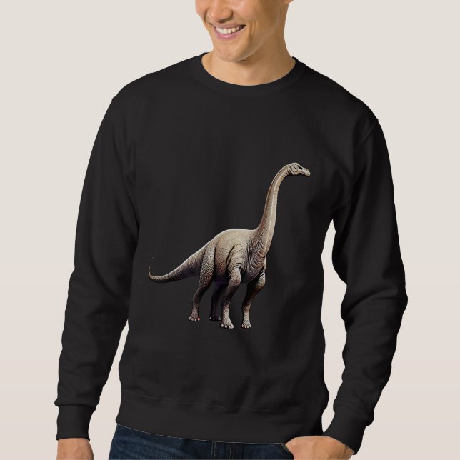 Brachiosaurus Dinosaur Lång Ärmad Tröja (Framsida)