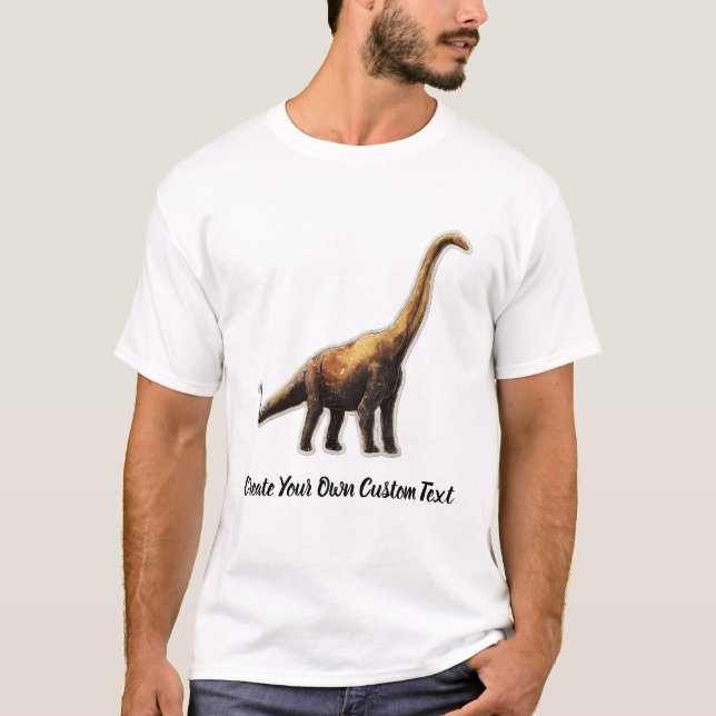 Brachiosaurus Dinosaur Skapa din egen anpassade te T Shirt (Framsida)