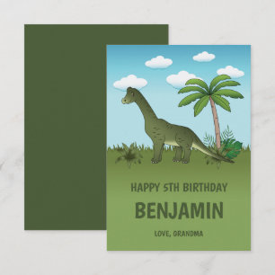 Brachiosaurus Dinosaur Tropical Grattis på födelse