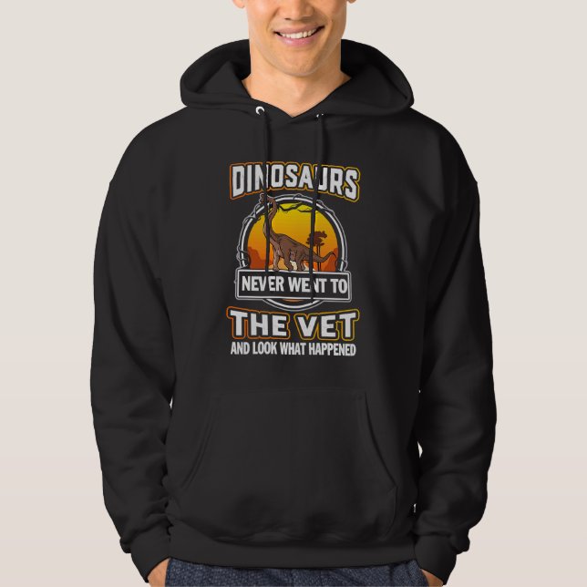 Brachiosaurus Dinosaurier Gick Aldrig Till Veterin Hoodie (Framsida)