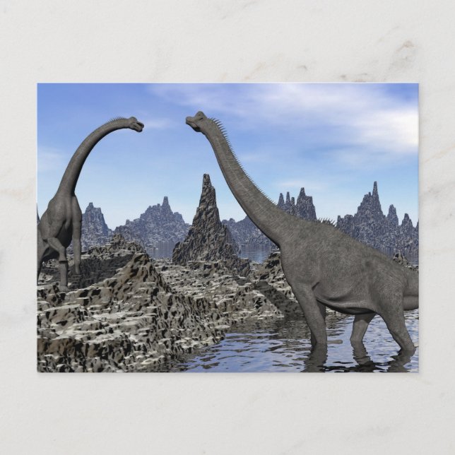 Brachiosaurus dinosaurs - 3D-rendering Vykort (Framsida)