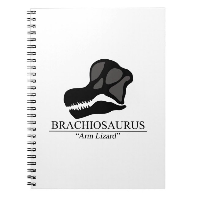 Brachiosaurus Skull Anteckningsbok Med Spiral (Framsidan)
